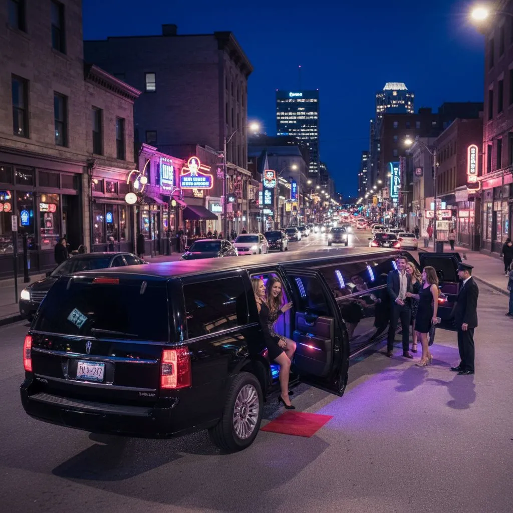 Luxury stretch limo for night out limo service Hamilton